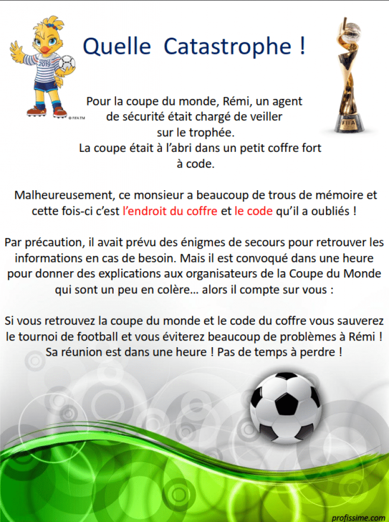 Escape Game - Coupe du Monde féminine 2019