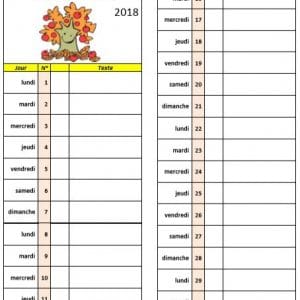 Calendrier 2020 / 2021