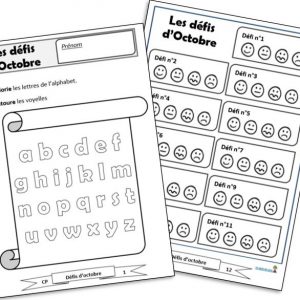 Carnet de défis CP Octobre