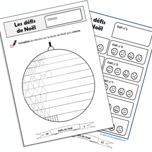 Carnet de défis de Noël CP