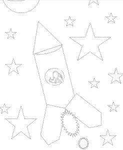 coloriage fusée