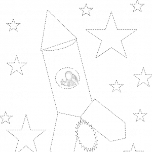 coloriage fusée