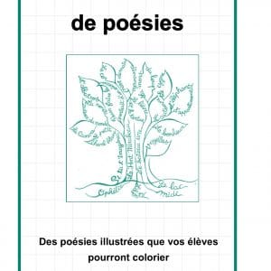 Cahier de poésies à colorier : cycle 2