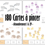 180 cartes à pincer : travailler le dénombrement