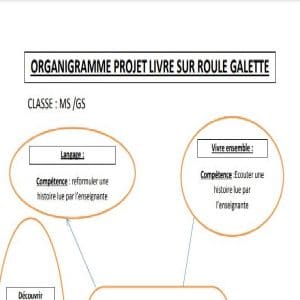 Organigramme sur l'album roule galette pour MS et GS