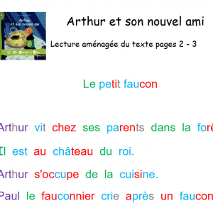 Lectures aménagées Arthur et son nouvel ami (Kimamila le lutin)