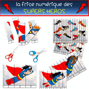 la frise numérique des supers héros