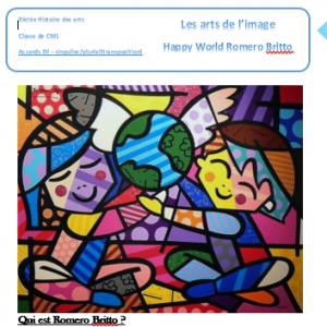 Dictée histoire des arts Romero Britto