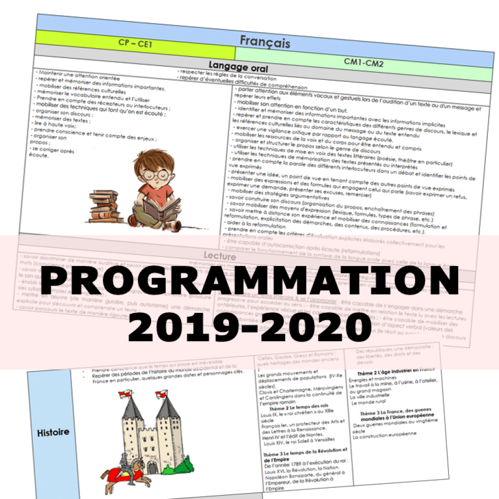 Programmations 19 Anglais Decouverte Du Monde Ecriture Education Musicale Etude De La Langue Geographie Histoire Lecture Mathematiques Sciences Pour Les Enseignants Cp Ce1 Cm1 Cm2 La Salle Des Maitres