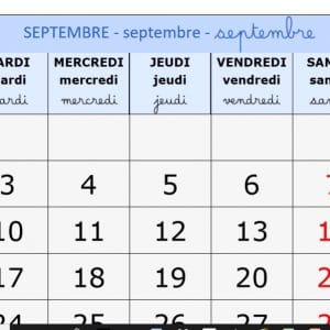 Calendrier 2019-2020 avec jours fériés et vacances zone B