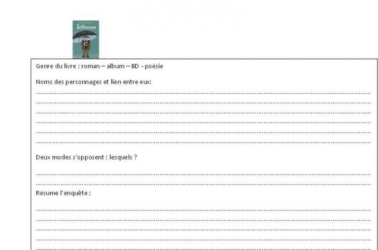 Lecture Jefferson de J. Claude MOURLEVAT