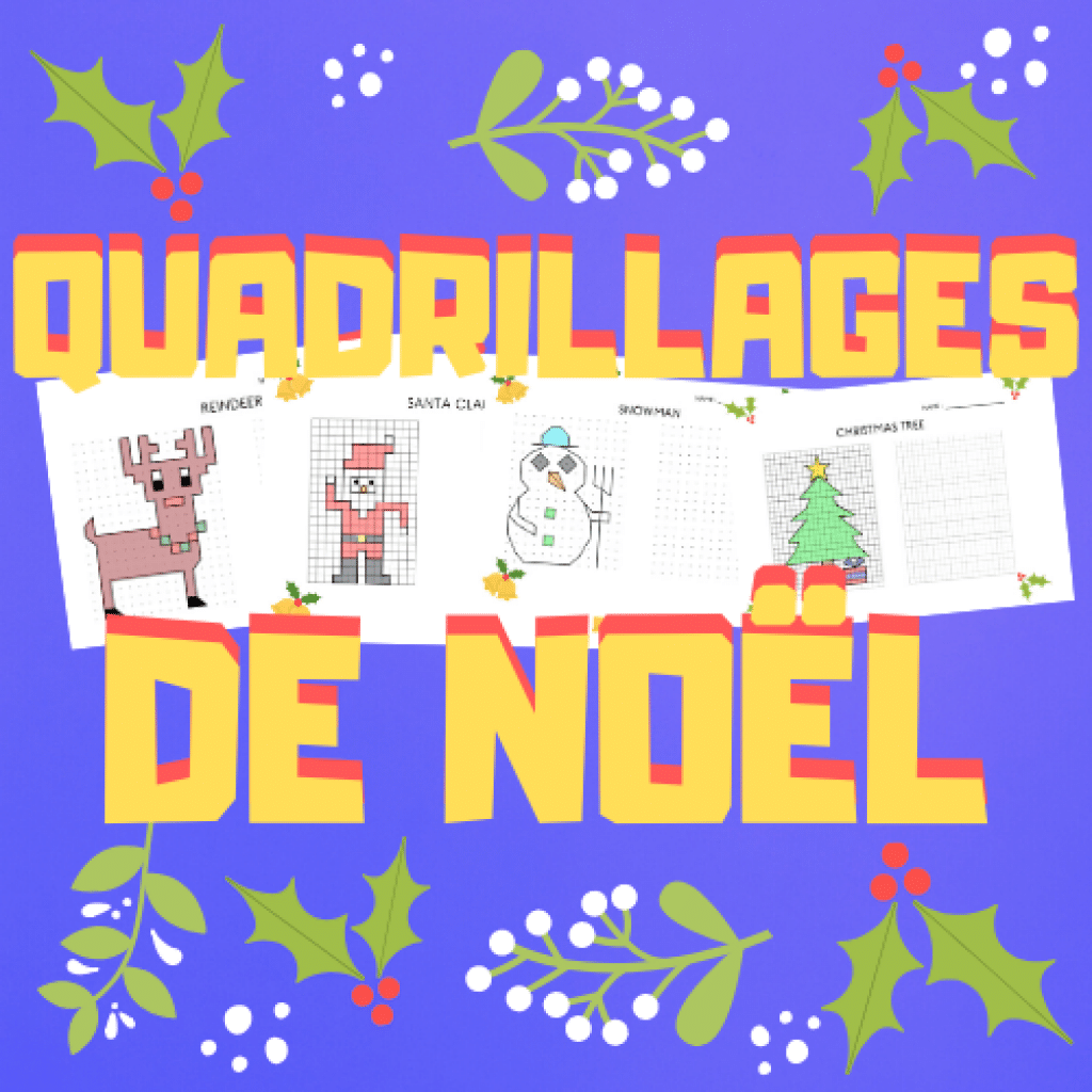 Quadrillages de Noël (Dessin et géométrie) - Mathématiques CE1, CE2, CM1,  CM2, CP - La Salle des Maitres, image size:1024x1024