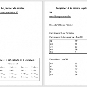 Livret de calcul mental CM1 Période 1