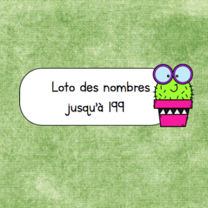 Loto des nombres jusqu’à 199