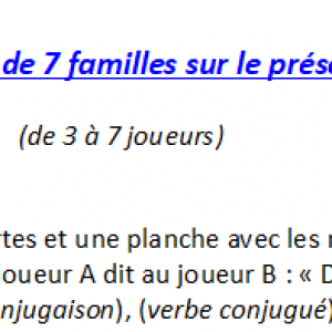 Jeu de 7 familles de l'impératif