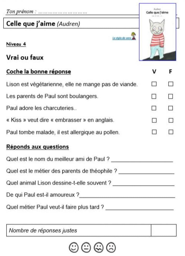Questionnaire Lecture De Sacha à Macha