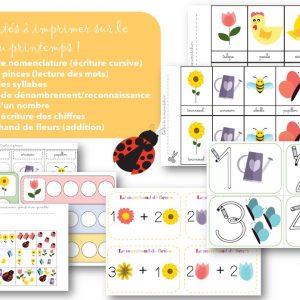 Pack d’activités sur le thème de printemps