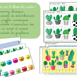 Pack d'activités sur le thème des cactus