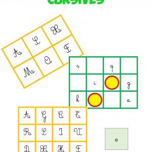 Loto des lettres cursives