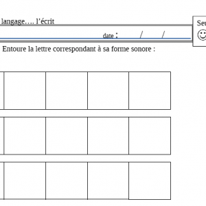 dictée de formes sonores des lettres dès la GS