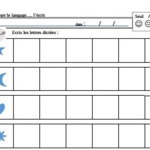 Dictée de lettres de la PS à GS avec audio