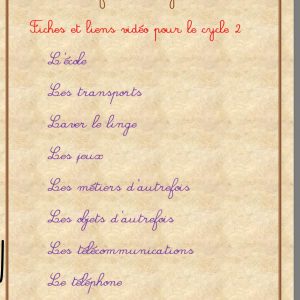 Autrefois et aujourd'hui - cycle II