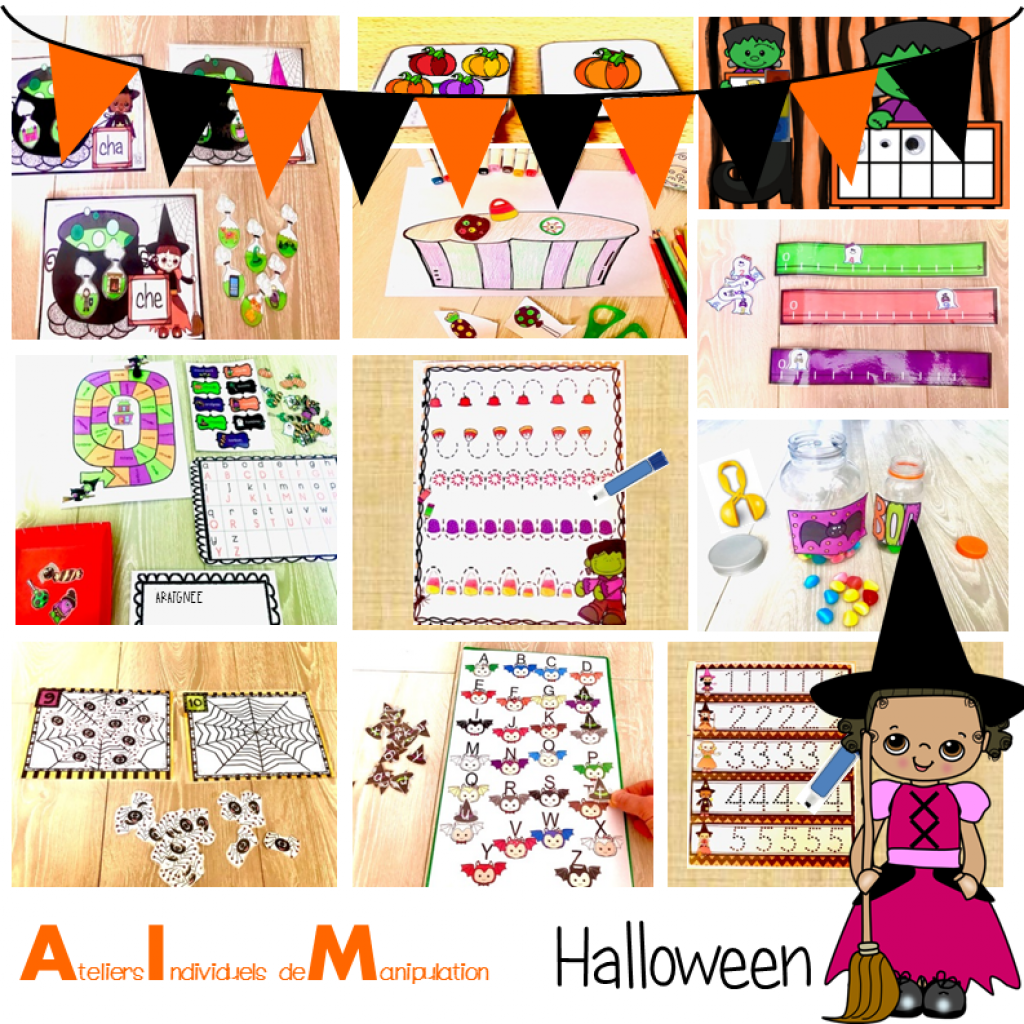 PACK Ateliers de Manipulation Autonome HALLOWEEN - Ecriture, Lecture ...