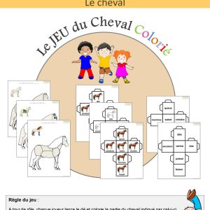 Jeu du cheval colorié (schéma corporel)