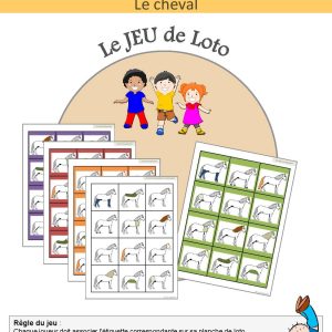 Jeu de loto du cheval (schéma corporel)