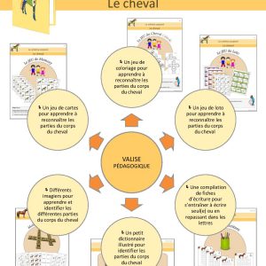 Valise pédagogique sur le schéma corporel du CHEVAL