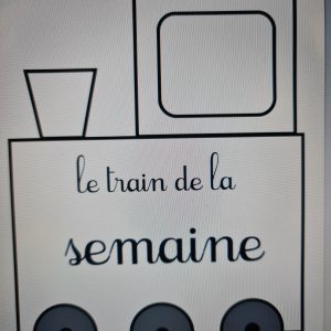 Train de la semaine écriture cursive