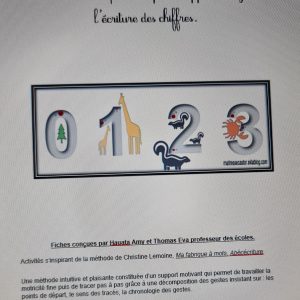 Activités pour appendre à écrire les chiffres au cycle 1