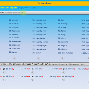 Chiffres & Nombres - Diaporamas audio Anglais - CE2/Cycle 3