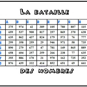 La bataille des nombres jusque 1 000 CE1 CE2