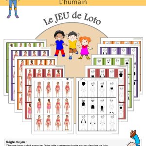 Jeu de loto du bonhomme (schéma corporel)