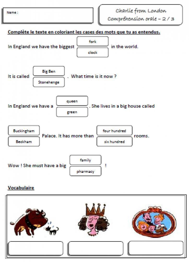 Anglais Phonologie & compréhension orale Hello, I'm