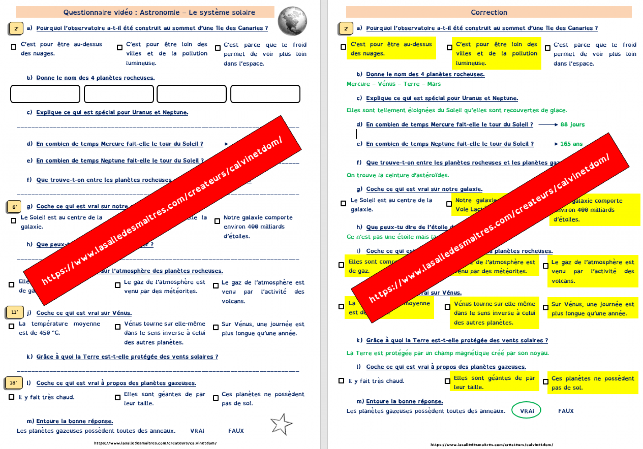 C Est Pas Sorcier Les Volcans Questionnaire