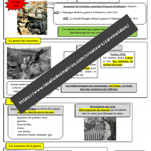 Histoire CM – 1ère guerre mondiale