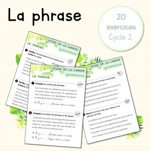 Dossier "la phrase" - cycle 2