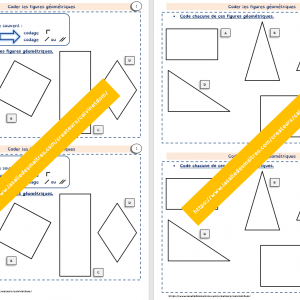 Géométrie – Coder les figures (angles droits et longueurs égales)