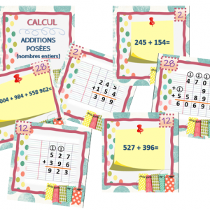 Cartes autocorrectives additions posées