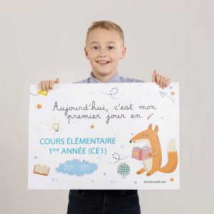 Affiches maternelle et primaire : « mon premier jour à l’école en … »