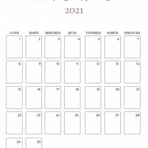 Calendrier mensuel 2021-2022