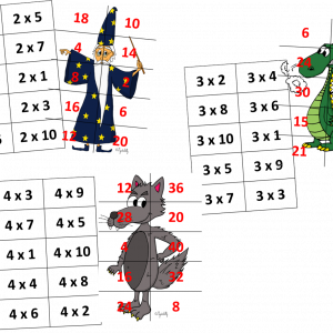 Puzzle des multiplications – Les tables de multiplication – CE2/CM1/CM2