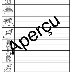 exercices : phrase Saint Nicolas + vocabulaire + mémory