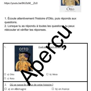 Histoire Otto + questionnaire + correctif
