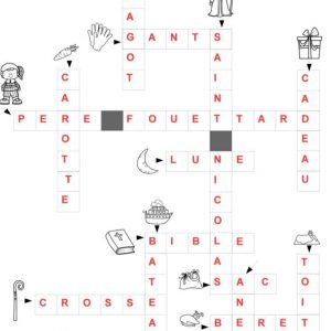mots croisés et mêlés Saint Nicolas
