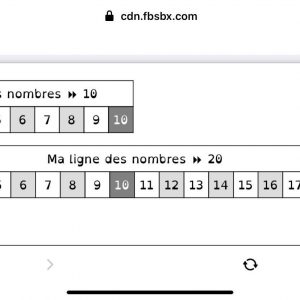 lignes de nombres