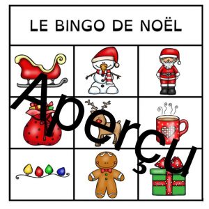 vocabulaire Noël jeu : domino, memory, bingo