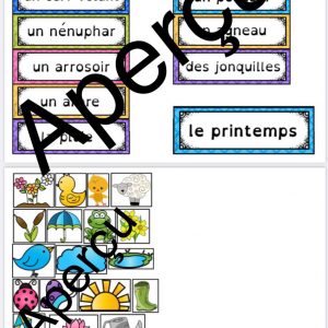 Printemps Mur de mots + référentiel enfants
